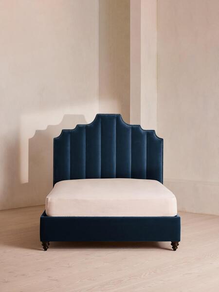  Soho Home Gerrard Bed, Emperor, Velvet, Royal Blue 