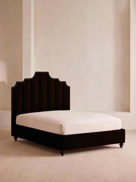  Soho Home Gerrard Bed, King, Velvet, Chocolate 