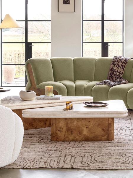  Soho Home Gia Coffee Table Set, Royal Diana Marble 
