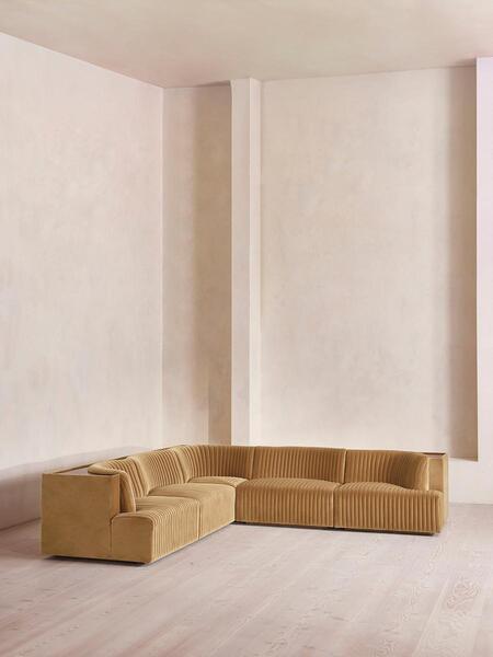  Soho Home Hamish Modular Sofa, Corner Sofa, Velvet, Camel 