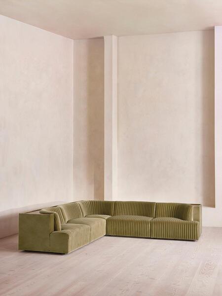  Soho Home Hamish Modular Sofa, Corner Sofa, Velvet, Lichen 