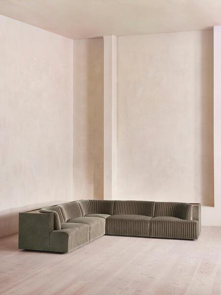  Soho Home Hamish Modular Sofa, Corner Sofa, Velvet, Taupe 