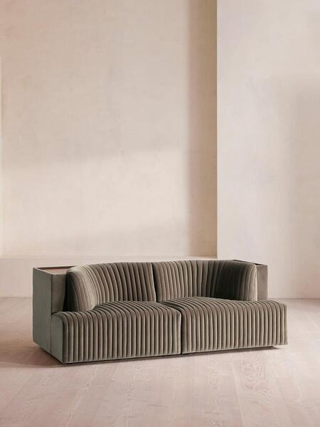  Soho Home Hamish Modular Sofa, Three Seater, Velvet, Taupe 