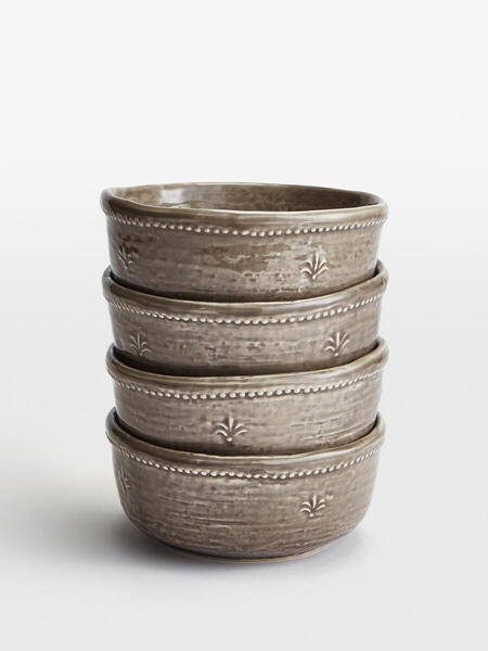  Soho Home Hillcrest Cereal Bowl, Grey, Set Of Four 