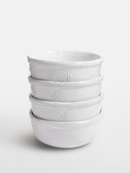  Soho Home Hillcrest Cereal Bowl, White, Set Of Four 