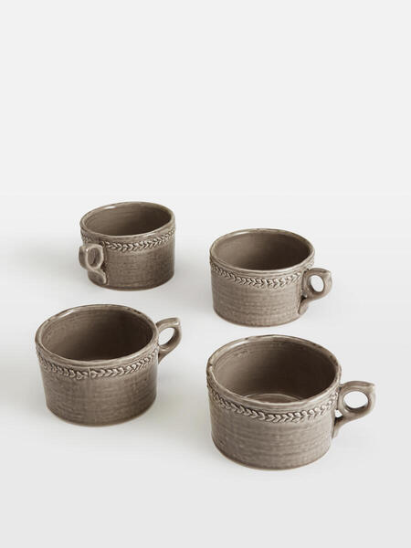  Soho Home Hillcrest Mug, Grey, Set Of Four 