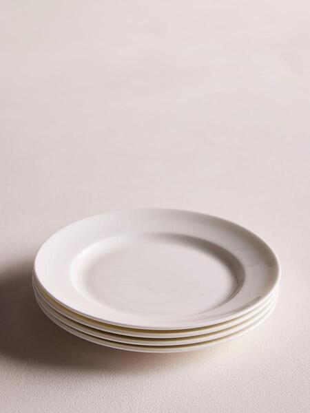  Soho Home House Bread Plate, Bone China, White, Set Of Four 