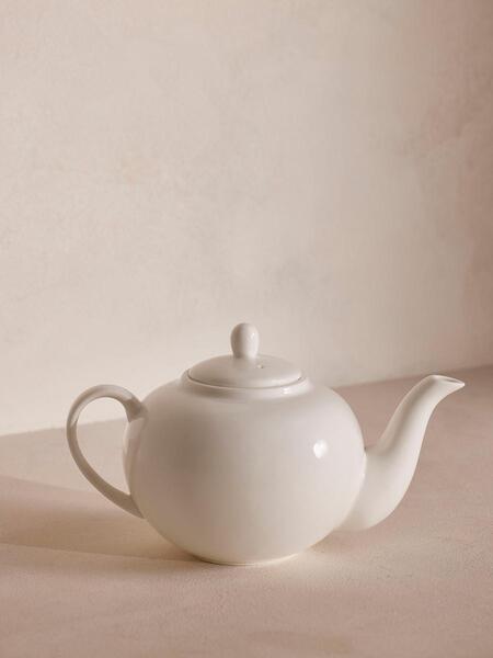  Soho Home House Teapot Small, Bone China, White 