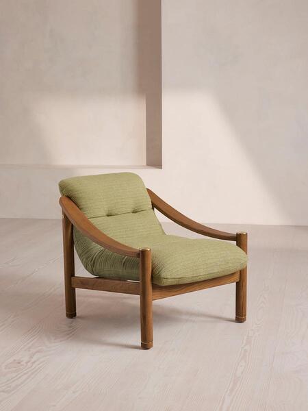  Soho Home Karine Armchair, Textured Weave, Seafoam 