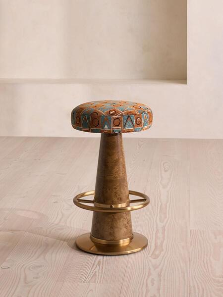  Soho Home Killian Barstool, Lumi Jacquard 