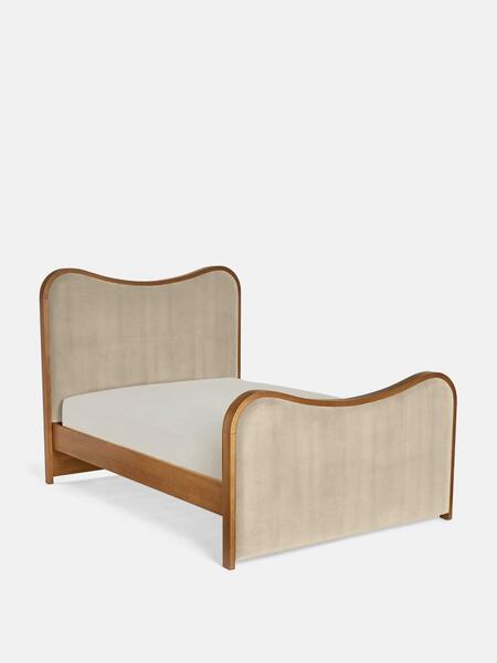  Soho Home Lawrence Bed, King, Velvet, Camel 