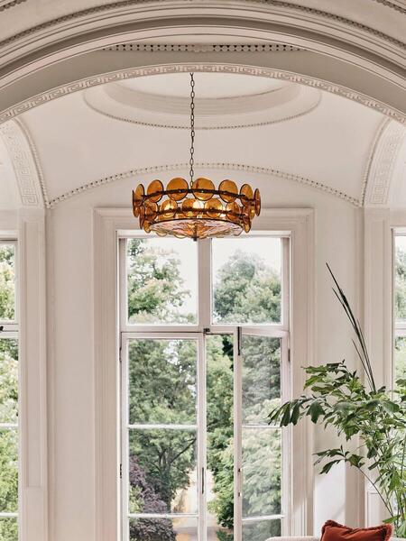  Soho Home Lorenzo Chandelier, Amber 