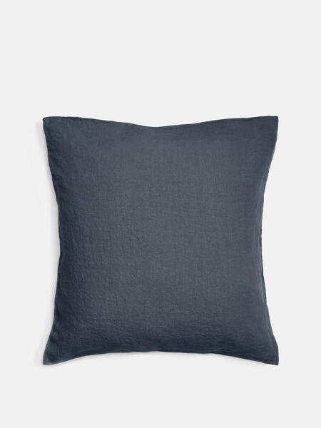  Soho Home Luna Linen Pillowcase, Navy, Square 
