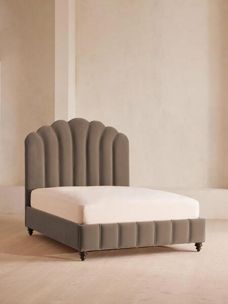  Soho Home Manette Bed, Emperor, Velvet, Taupe 