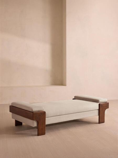  Soho Home Marcia Daybed, Linen, Bisque 