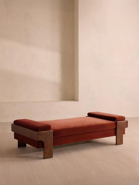 Soho Home Marcia Daybed, Rust Velvet 