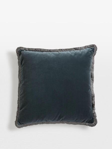  Soho Home Margeaux Large Square Cushion, Grey Blue 