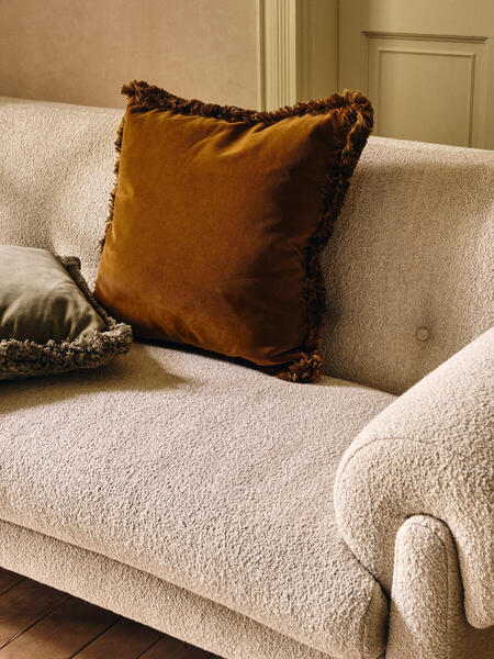 Soho Home Margeaux Square Cushion, Mustard 