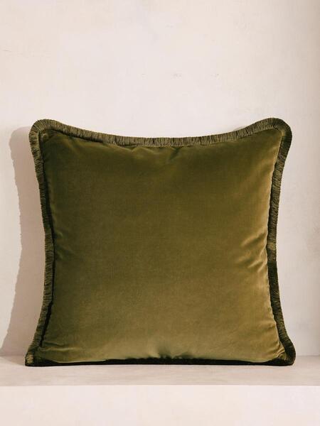  Soho Home Margeaux Square Cushion, Olive 