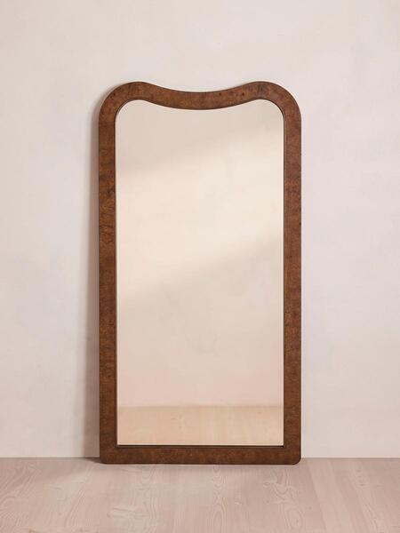  Soho Home Matilda Floor Mirror, Oak Burl 