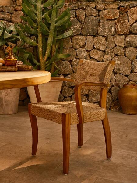  Soho Home Molina Outdoor Dining Chair, Natural 