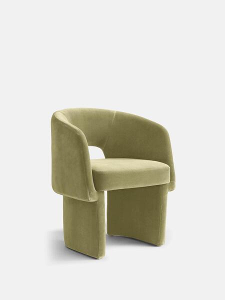  Soho Home Morrell Dining Chair, Velvet, Lichen 
