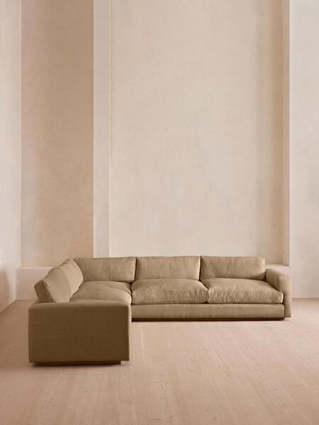  Soho Home Mossley Corner Sofa, Linen, Wheat 