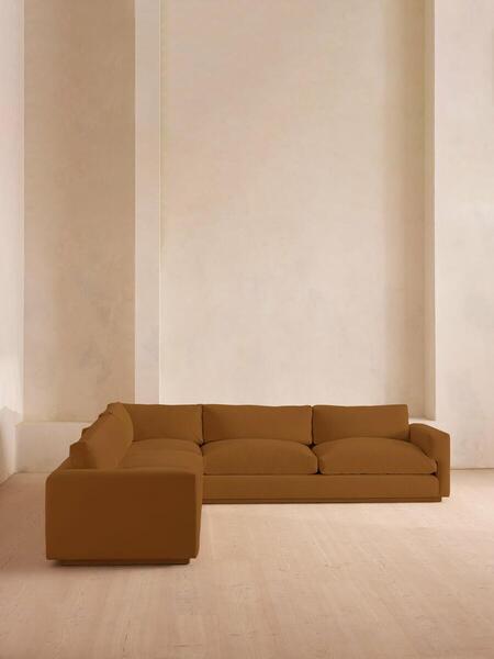  Soho Home Mossley Corner Sofa, Velvet, Mustard 