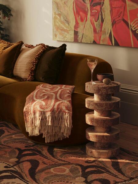 Soho Home Nelson Side Table, Breccia Pernice Marble 