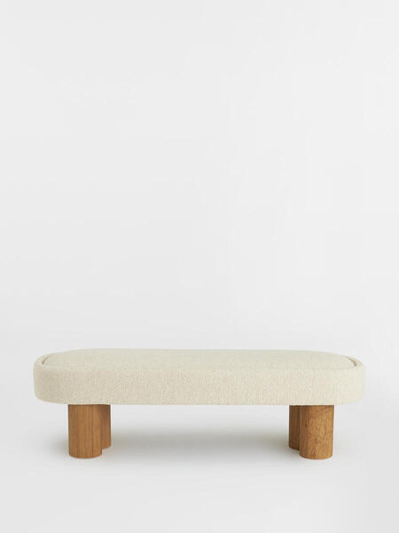  Soho Home Nieve Bench, Boucle Sand 