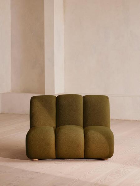  Soho Home Noelle Modular Armchair, Textured Wool Boucle, Kelp, Uk 