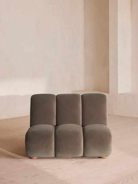  Soho Home Noelle Modular Armchair, Velvet Taupe, Uk 