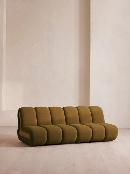  Soho Home Noelle Modular Sofa, Four Seater, Textured Wool Boucle, Kelp 