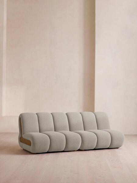  Soho Home Noelle Modular Sofa, Four Seater, Textured Wool Boucle, Pistachio 