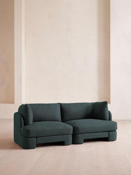  Soho Home Odell Deeper Sit Modular Sofa, Three Seater, Linen, Prussian Blue 