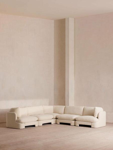  Soho Home Odell Modular Sofa, Corner Sofa, Boucle, Natural 