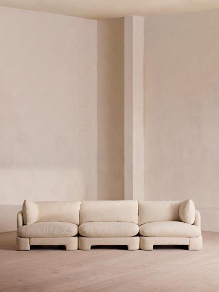  Soho Home Odell Modular Sofa, Four Seater, Boucle, Natural 