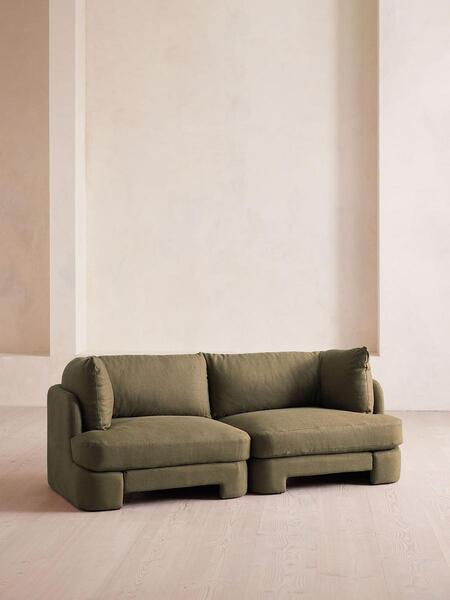  Soho Home Odell Modular Sofa, Three Seater, Linen, Sage 