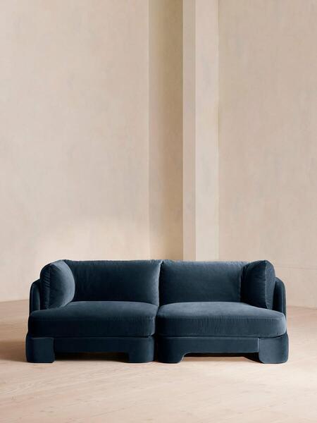  Soho Home Odell Modular Sofa, Three Seater, Velvet, Royal Blue 