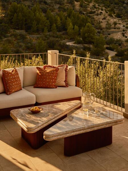  Soho Home Odell Outdoor Four Seater Sofa, Off White, Uk 
