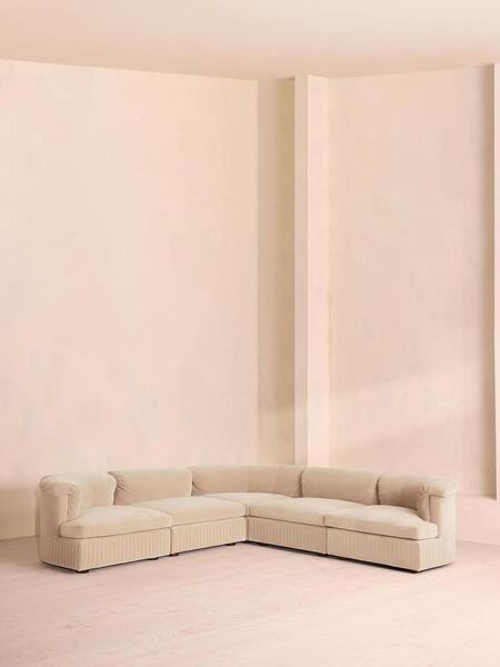  Soho Home Oona Modular Sofa, Corner Sofa, Velvet Porcelain Uk 