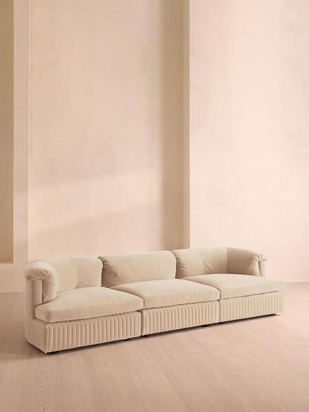  Soho Home Oona Modular Sofa, Four Seater, Velvet Porcelain Uk 