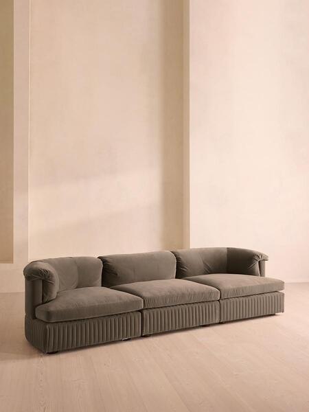  Soho Home Oona Modular Sofa, Four Seater, Velvet Taupe Uk 