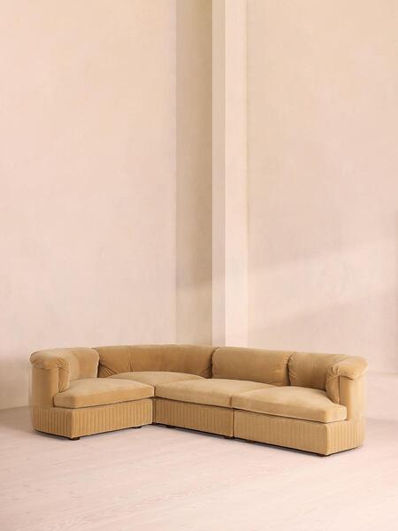  Soho Home Oona Modular Sofa, L Shape Sofa, Velvet Camel Uk 