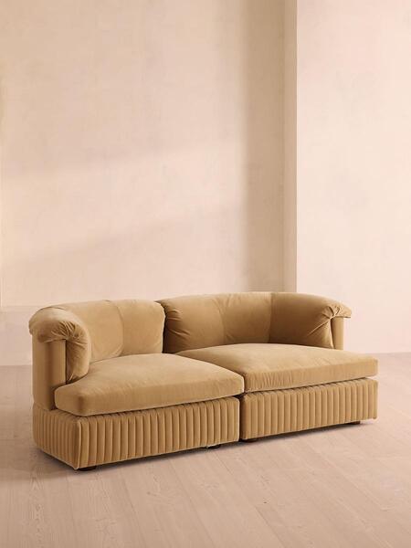  Soho Home Oona Modular Sofa, Three Seater, Velvet Camel Uk 