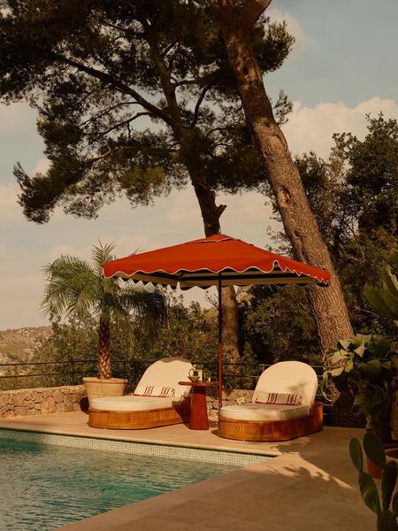  Soho Home Orion Outdoor Sunlounger, Off White 