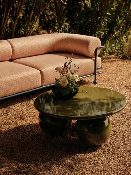  Soho Home Oxley Outdoor Coffee Table, Concrete, Pine 
