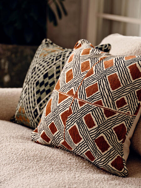  Soho Home Pierre Frey Behanzin Cushion, Rust 