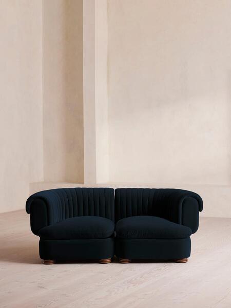  Soho Home Rava Modular Sofa, Three Seater, Velvet, Royal Blue 