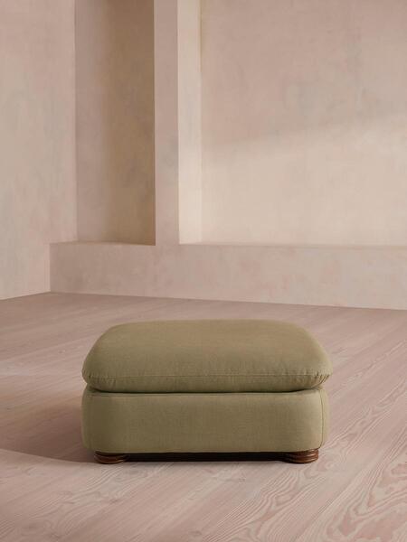  Soho Home Rava Ottoman, Linen, Sage 